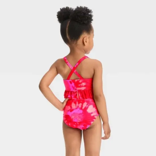 Toddler Girls' Tie-Dye Midkini Set - Cat & Jack&trade; Red image {2}