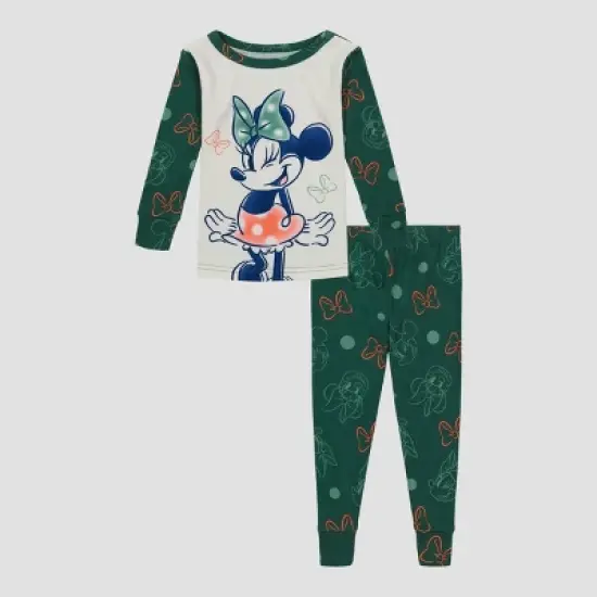 Toddler Girls' 4pc Minnie Mouse Snug Fit Pajama Set image {2}