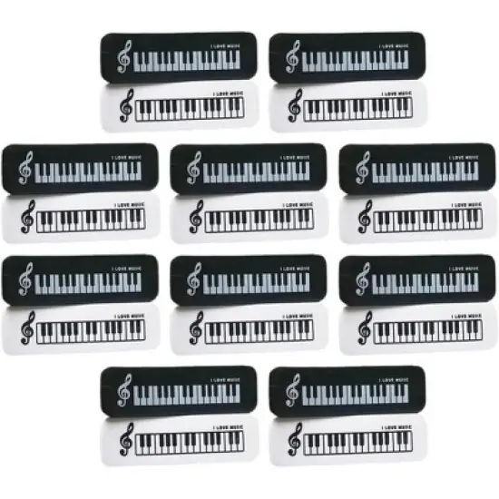 HTUTWOO 20Pcs Music Pencil Stationery Set, Back to School Gift Piano Prizes, Erasers Music Themed Gifts,for Classroom First Day of School Decorations image {7}