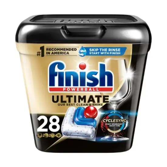 Finish Ultimate Dishwasher Detergent Tabs with CycleSync Technology image {10}
