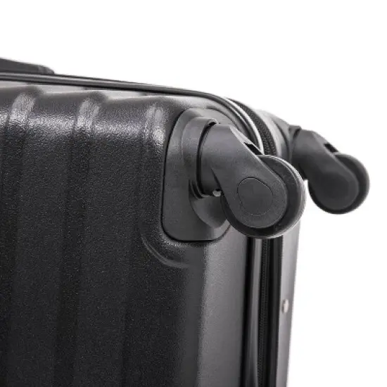 InUSA Aurum Lightweight Hardside Carry On Spinner Suitcase - Black image {9}
