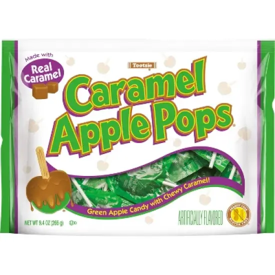 Tootsie Caramel Apple Pops Candy Standup Bag - 9.4oz image {3}