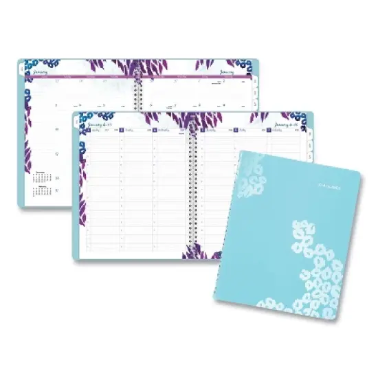 Wild Washes Weekly/Monthly Planner, Flora and Fauna Artwork, 11 x 8.5, Blue Cover, 13-Month: Jan 2026 to Jan 2027 image {4}