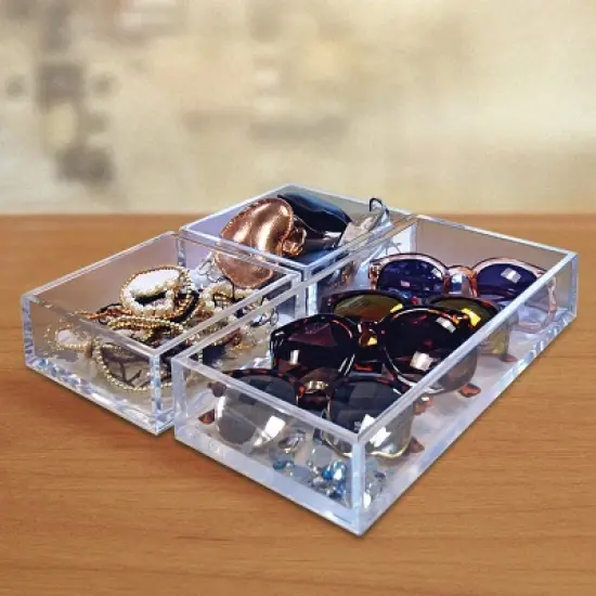 Azar Displays Deluxe Tray 3 Piece Set - Square Trays and Large Tray image {6}