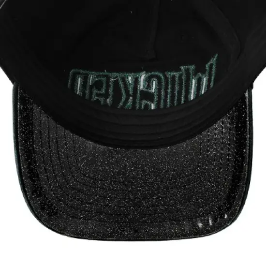 Wicked Glitter Print Logo Women's Black Unstructured Baseball Cap image {5}