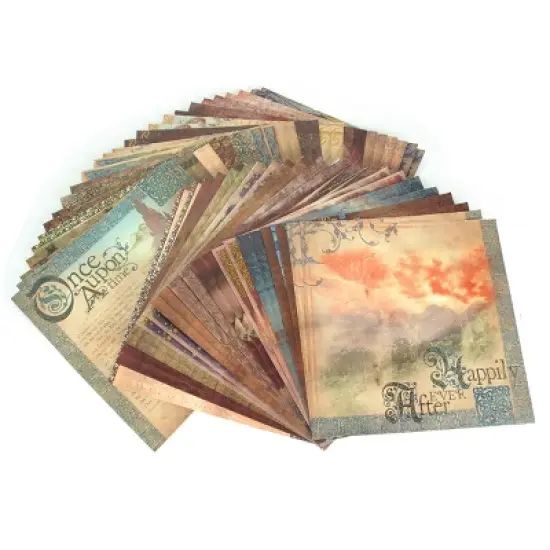 DCWV Single-Sided Cardstock Stack 12"X12" 48/Pkg-Once Upon A Time, 24 Designs/2 Each image {1}