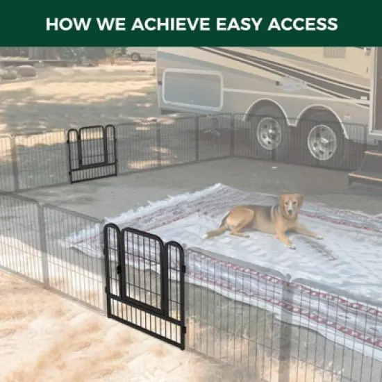 FXW Instant Dog Playpen, Portable Pet Fence for Outdoor, RV Trips, and Camping, Panels for Puppy and Small Dogs│Patented image {5}