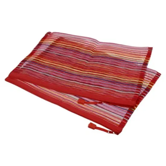 Unique Bargains Mesh Zipper Pouches Document File Bags Storage 6 Pcs image {10}