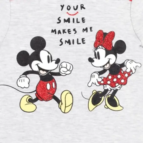 Disney Minnie Mouse Princess Ariel Baby Girls Bodysuit Graphic T-Shirt Mesh Skirt and Leggings 4 Piece Layette Set image {6}