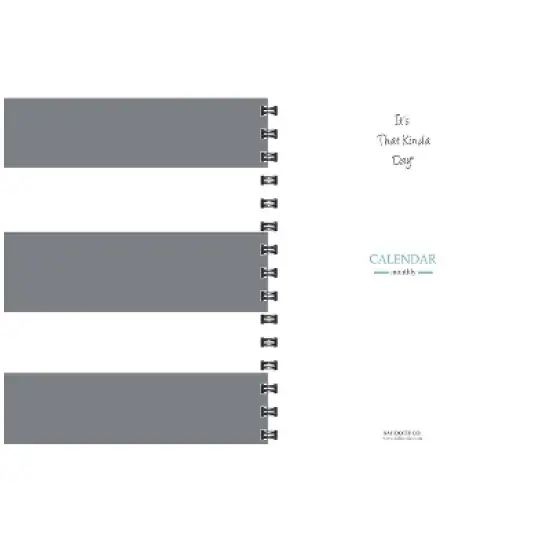 Kahootie Co. Kahootie Co Undated Monthly Calendar 9" x 11.5" Gray Design (ITKCLGD) image {1}