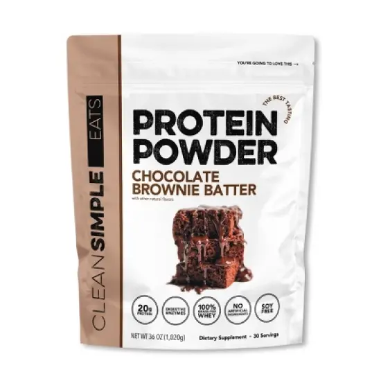 Clean Simple Eats Protein Powder - Chocolate Brownie Batter - 36oz/30 Servings image {1}