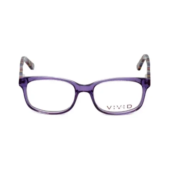 Calabria Vivid Designer Reading Glasses 144 48 mm Purple Crystal Striped Rainbow image {1}