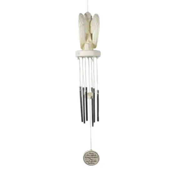 Home Decor Praying Angel Windchime  -  One Windchime 18.0 Inches -  Bereavement Gentle Breeze  -  47320  -  Polyresin  -  Off-White image {1}