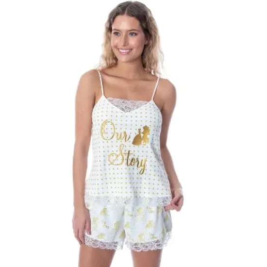 Disney Women's Beauty and The Beast Our Story Cami and Shorts Pajama Set image {5}