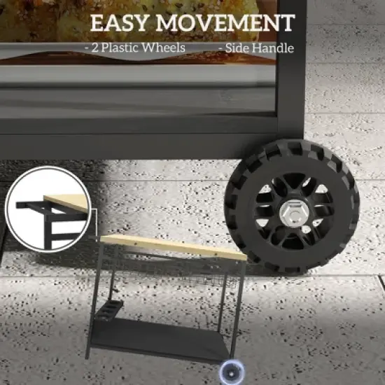 MOEPISY Outdoor Serving Cart with Wheels image {5}