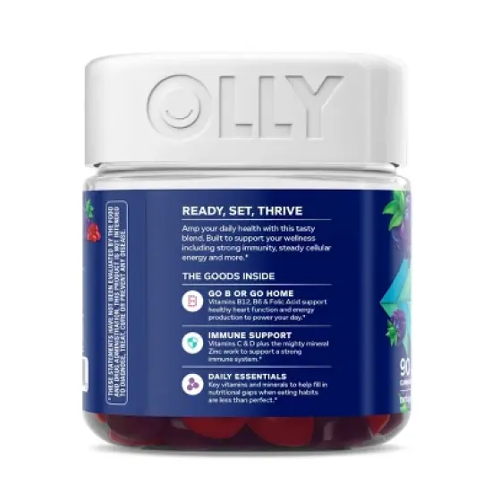 OLLY Men's Multivitamin Gummy - Blackberry Blitz - 90ct image {4}