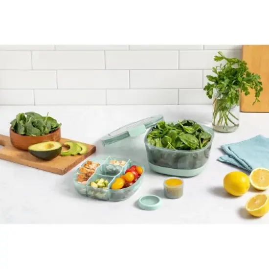 Ello Plastic Salad Food Storage Container Set image {3}
