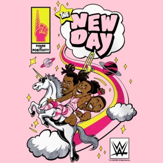 Girl's WWE New Day Unicorn Comic T-Shirt image {1}