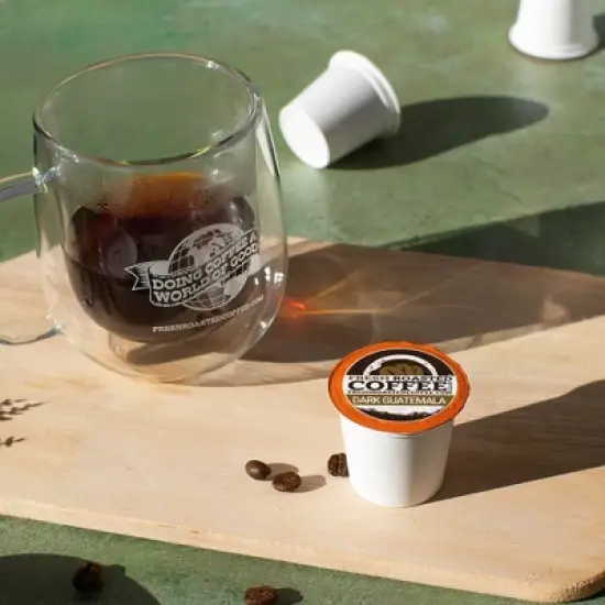 Fresh Roasted Coffee - 48 CT Dark Guatemalan Dark Roast Single Serve Pods image {3}