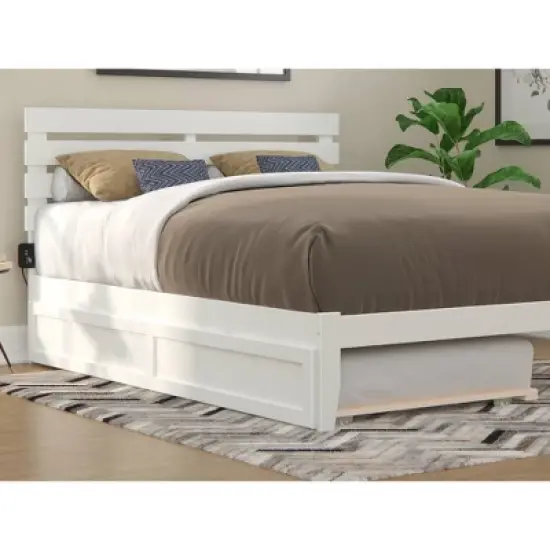 Twin Trundle Bed White - AFI image {1}