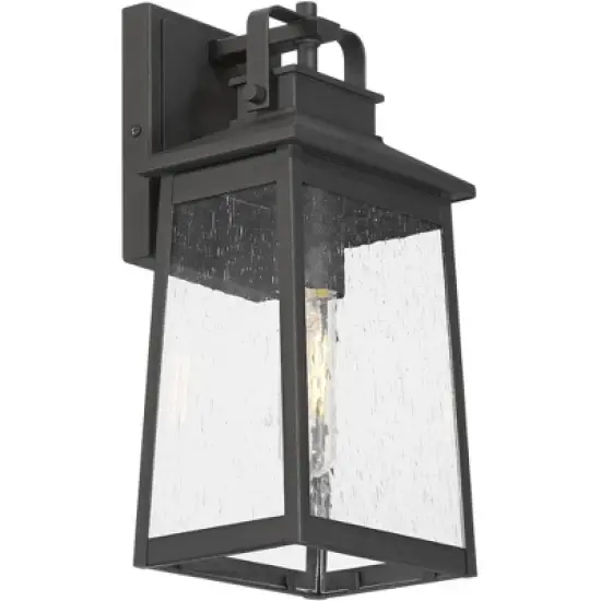 John Timberland Jubliee 13" High Modern Outdoor Wall Light Fixture Mount Porch House Exterior Outside Weatherproof Black Metal Clear Glass Shade image {6}