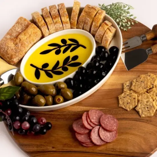 Jeanne Fitz Dipping Platter Olive Oil/Balsamic Vinegar image {4}