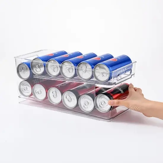 OnDisplay FIFO Refrigerator Soda/Beer Can Organizer - Stores 12 Cans in Fridge w/Auto Feed image {8}
