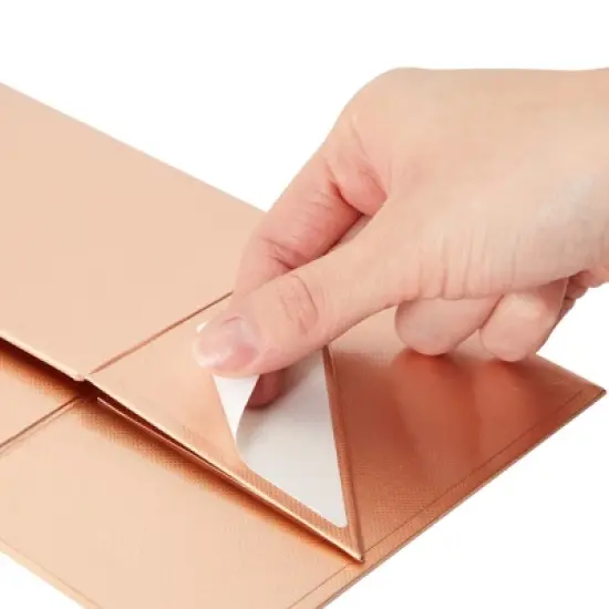 Stockroom Plus 6 Pack Square Magnetic Gift Box with Lid, 10x10x4 Groomsmen and Bridesmaid Boxes for Proposal, Glossy Rose Gold image {4}