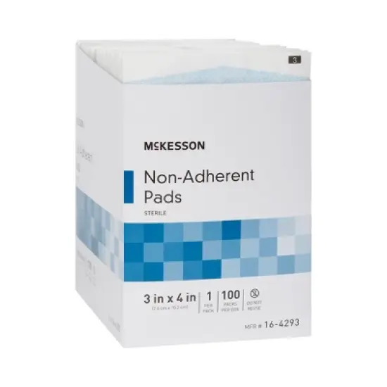 McKesson Non-Adherent Dressing, Sterile, 3 in x 4 in, 100 Count, 1 Pack image {1}