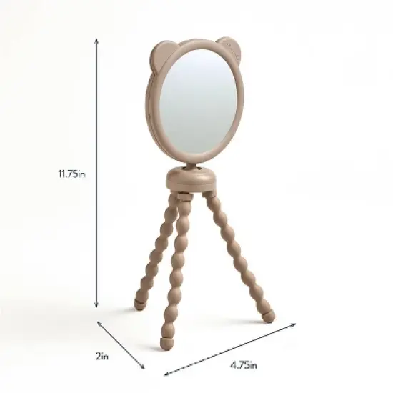 Itzy Ritzy Itzy Peek Stroller Mirror with Easy Attach Design - Tan Bear image {6}
