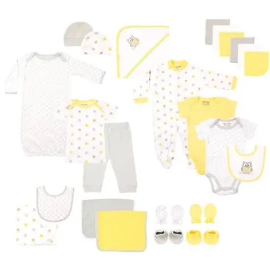 Luvable Friends Baby Unisex Layette Gift Cube, Owl, 0-6 Months image {1}