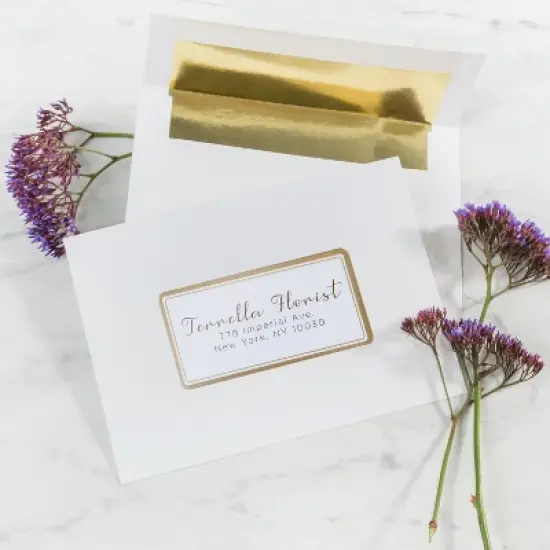 Avery Labels with Metallic Gold Border, 2" x 4", 100 Labels (6506) image {8}