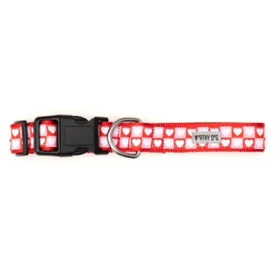 The Worthy Dog Colorblock Hearts Dog Collar image {2}