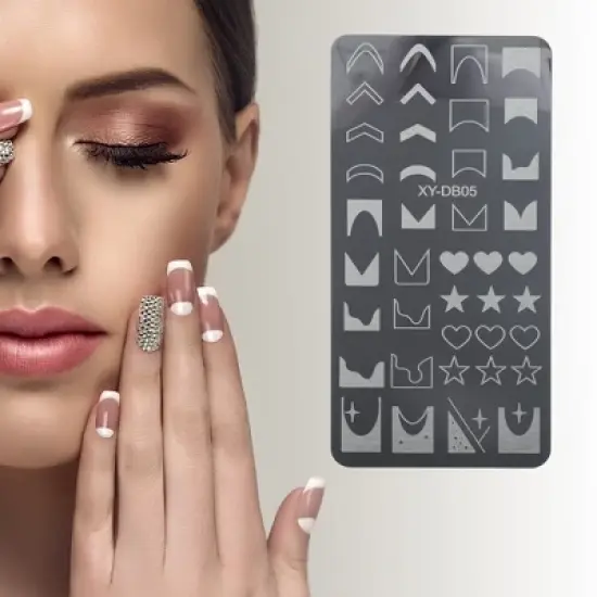 Unique Bargains Colorful Nail Art Stamp XY-DB05 1pcs Silver Tone 1 Pc image {3}