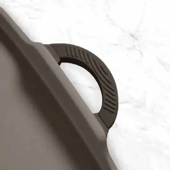 Goodful Cast Aluminum, Ceramic Double Burner Griddle Charcoal Gray image {2}