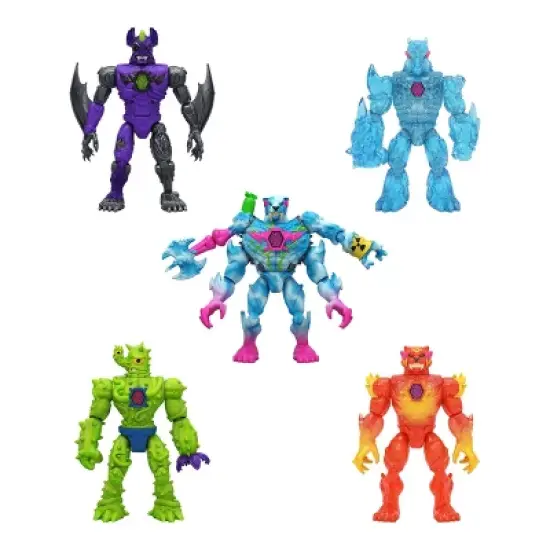MrBeast Lab Hybrids Hyper Fusion Hybrid Lab Action Figure Playset: 5-Piece Plastic Toy Set image {1}