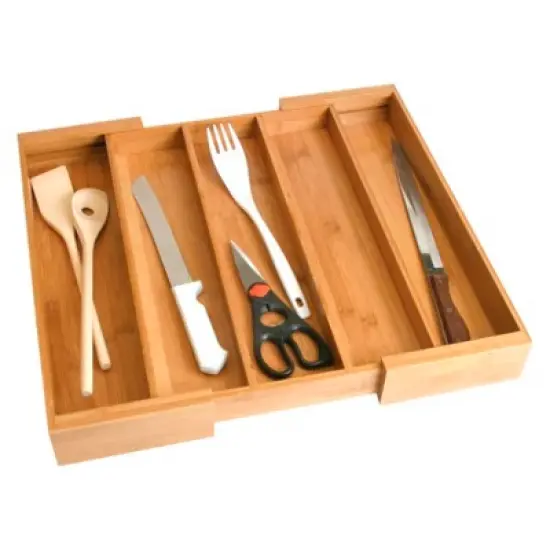 Expandable Bamboo Utensil Holder - Lipper International image {5}