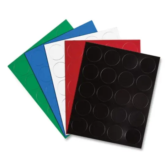 U Brands Heavy-Duty Board Magnets, Circles, Red, 0.75" Diameter, 20/Pack image {2}