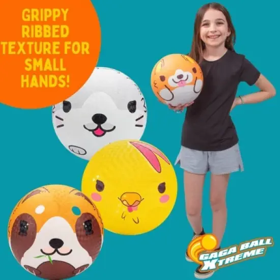 SCS Direct Gaga Pet Themed Playground Balls (8.5 inches) w Air Pump- Durable Rubber Pack for Recess Dodgeball, Kickball - Fun Spring Outdoor Toy image {3}