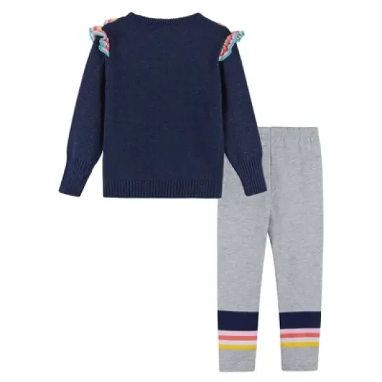 Andy & Evan  Toddler  Girls Varsity Ruffle Sweater image {1}