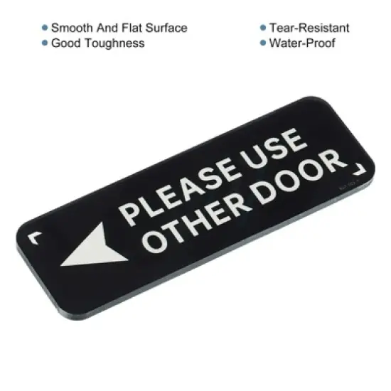 Unique Bargains Acrylic Business Please Use Other Door Left Arrow Sign image {3}
