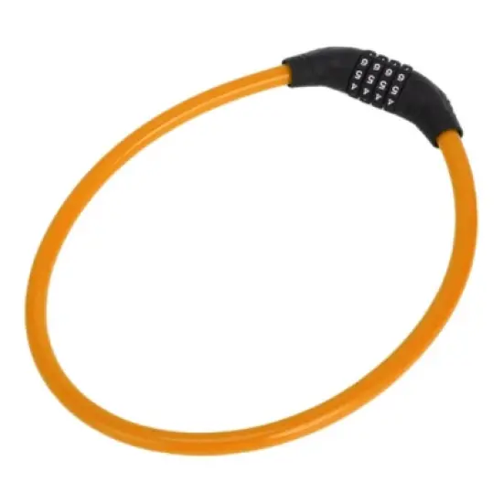 Unique Bargains Bicycle Lock Security Lock Resettable 4 Digit Combination Chain Bike Lock Orange image {6}