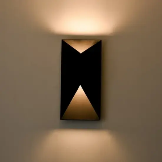 C Cattleya Matte Black Modern Integrated LED Outdoor Wall Light image {2}