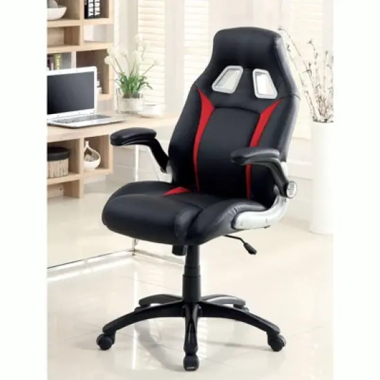 NicBex Adjustable Ergonomics Gaming Chair 360&deg; Swivel Chair with Wheels,Black/Red Computer Chair for Office&Home,Versatile Leisure Chair image {5}