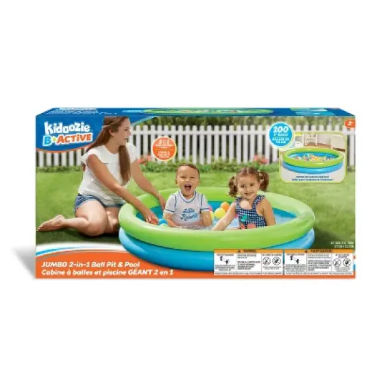 Kidoozie B-Active Jumbo Splash n Play Ball Pit, 50" Pool, 100 Balls, Suitable for Ages 2 Years and Up image {6}