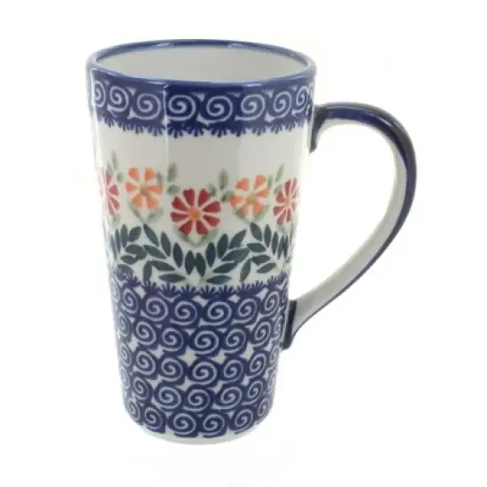 Blue Rose Polish Pottery K083 Manufaktura Large Coffee Mug image {12}