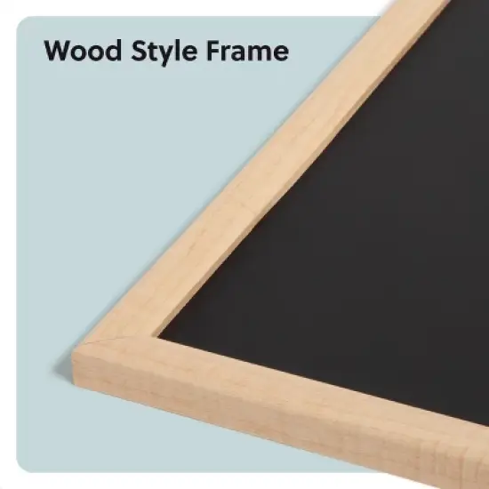 U Brands 23"x35" MDF Slope Frame Magnetic Chalkboard Birch image {4}