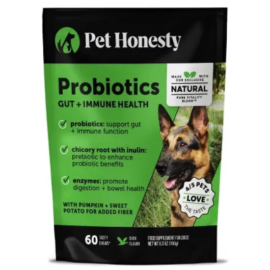Pet Honesty Probiotics Gut & Health Duck Flavor Supplement for Dog - 60ct image {10}