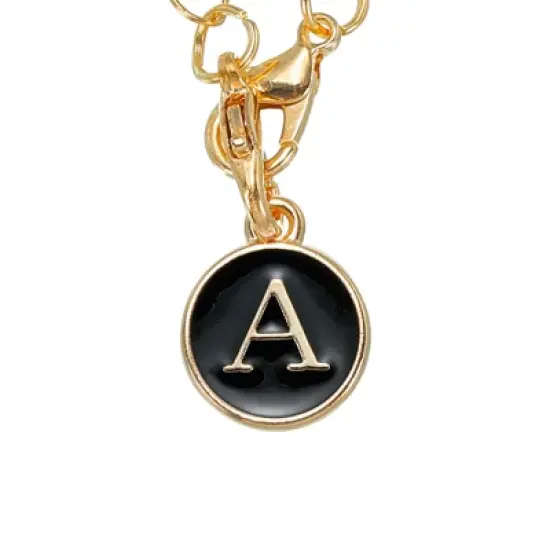 Unique Bargains Heart Shape Identification Handle Letter Charm Accessories Black 1 Pc image {4}