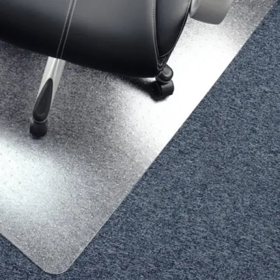 Vinyl Chair Mat for Carpets up to 1/4" Rectangular Clear - Floortex image {3}